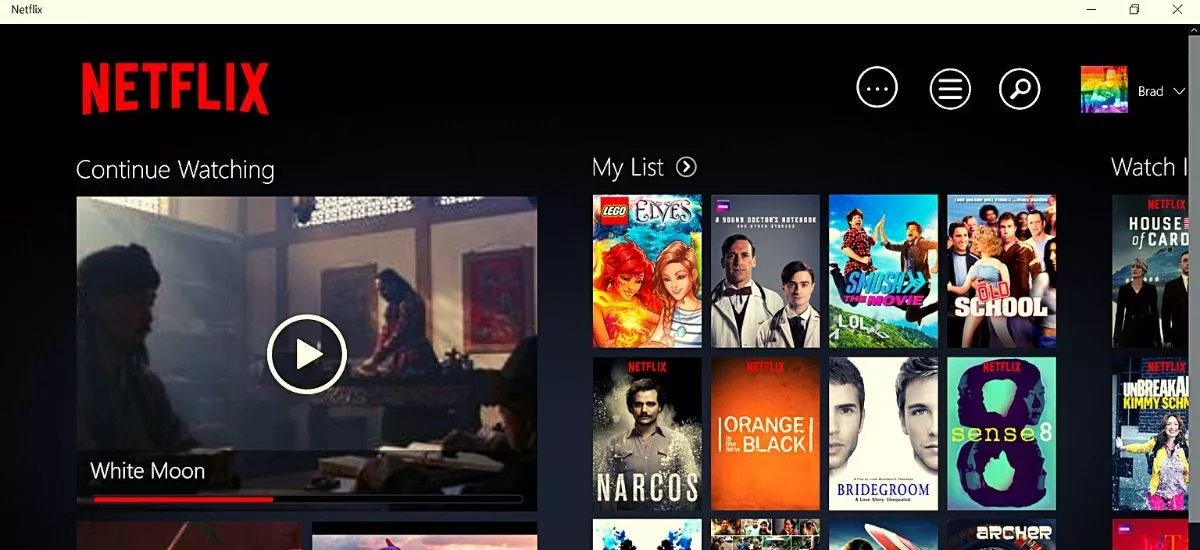 Signs of a Windows 10 Netflix app issues